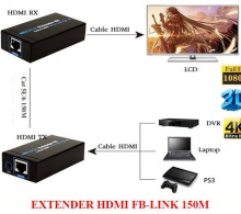 Bộ nối dài HDMI bằng dây LAN 150m (HD EXTENDER 150M)