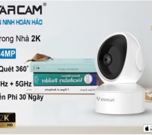 Camera IP Starcam CS49Q 4mp Robo Chính hãng (Đàm thoại 2 chiều, 5GHz, Hồng ngoại 10m, Có Lan, Kèm nguồn 5V)+Tặng Thẻ nhớ MicroSD 64G FB-Link Class10 Box