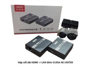 Bộ nối dài HDMI 60m to Lan Unitek V145A 4K