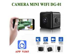 Camera Mini Wifi DG01 Full HD 480Px (giám sát, hồng ngoại quay ban đêm, siêu nhỏ không dây, App Vi365)