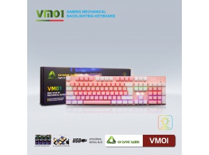 Keyboard Cơ VSP VM01 Trắng hồng  Led usb