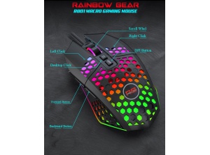 Mouse Rainbow Gear R801 USB Led RGB Gaming Cao cấp